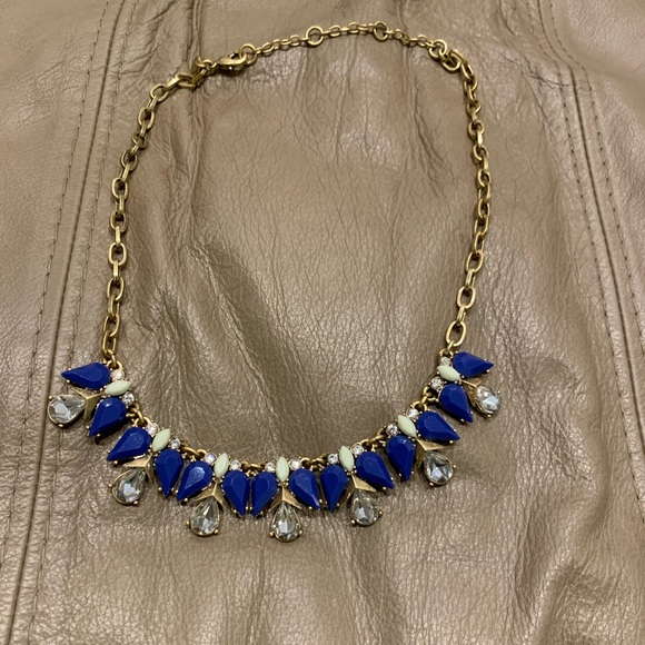 J. Crew Jewelry - J. Crew Blue and Gold Necklace